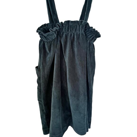 Zara girls green corduroy suspender midi skirt size 13-14 - Picture 6 of 11